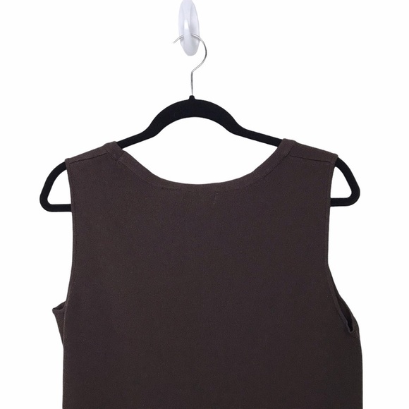 Laura Ashley Brown Sleeveless Tank Top Blouse - Picture 5 of 9